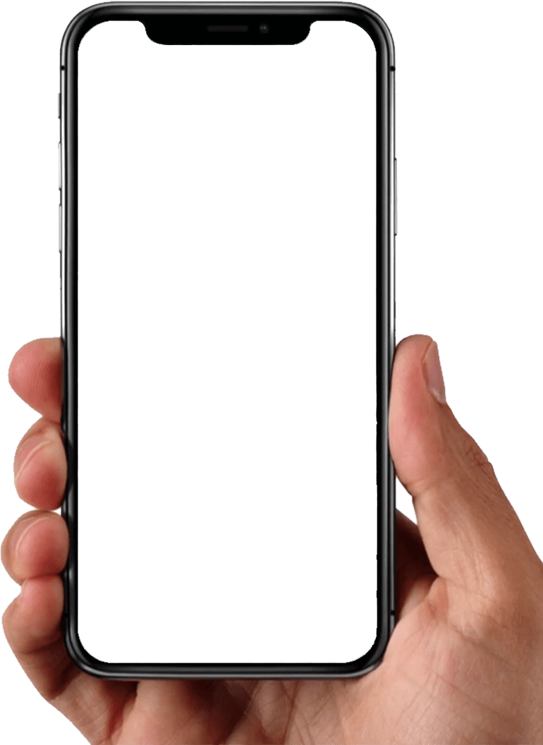 Phone in Hand PNG Isolated Free Download