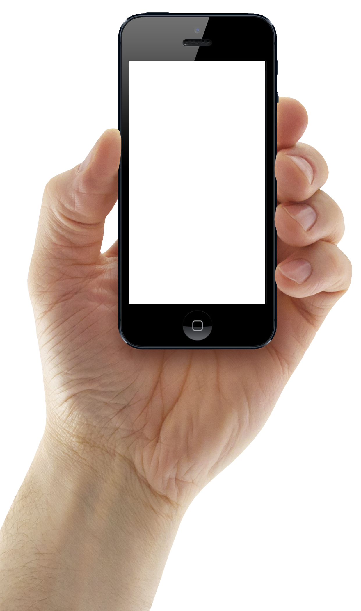 Phone in Hand PNG Transparent Image