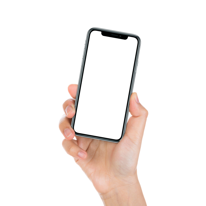 Phone in Hand Transparent Background
