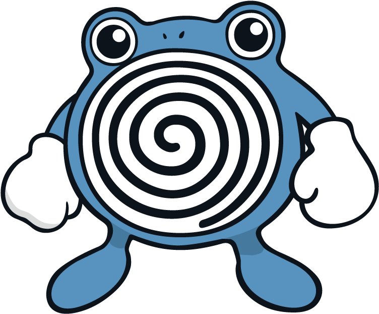 Poliwhirl Pokemon PNG Isolated Clipart
