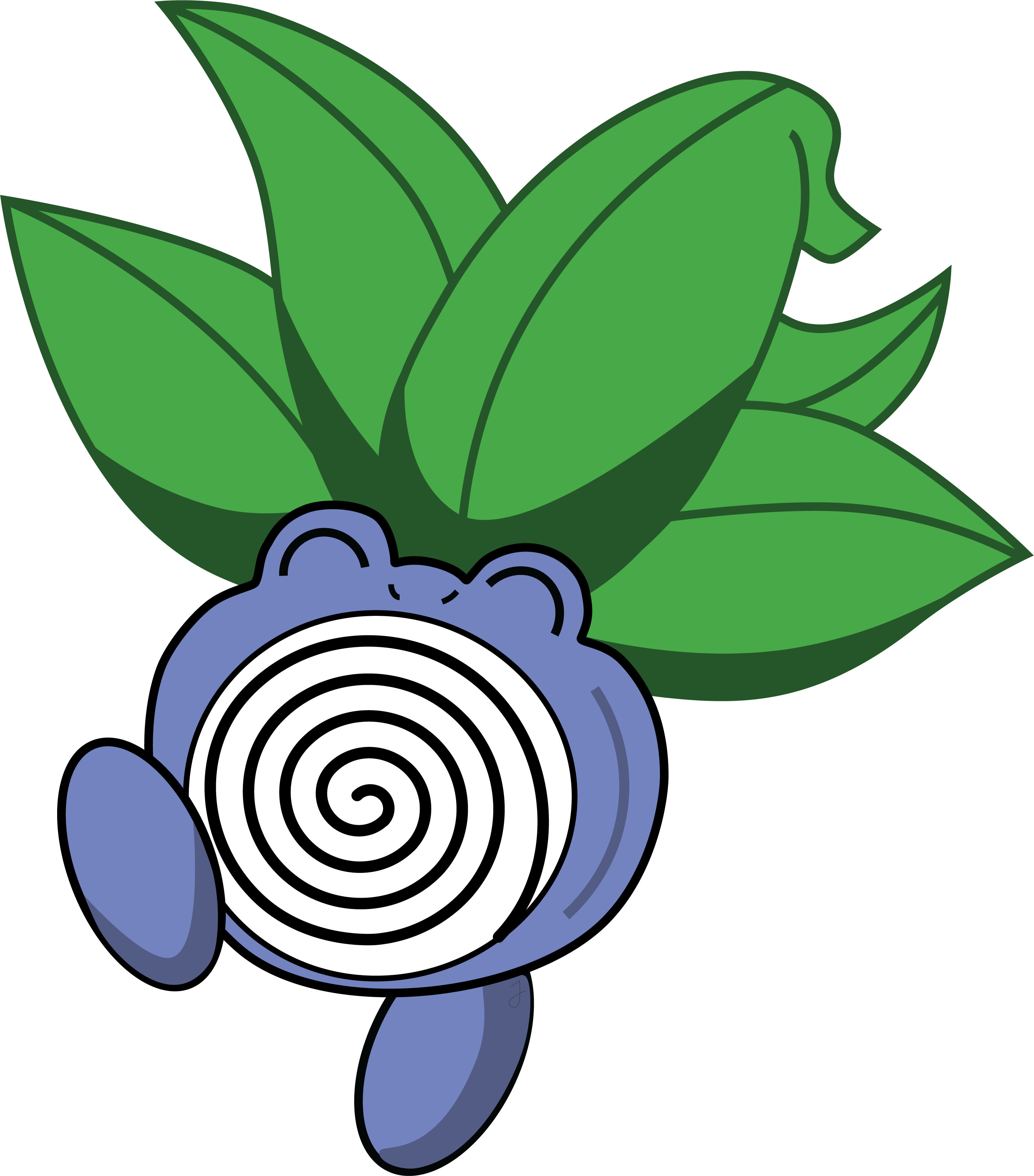 Poliwhirl Pokemon PNG Isolated Image