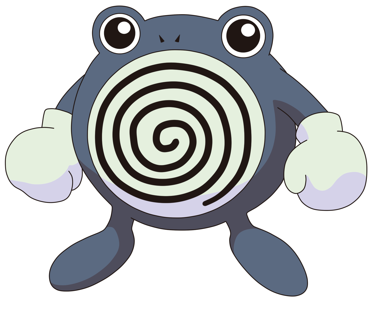 Poliwhirl Pokemon PNG Isolated Picture