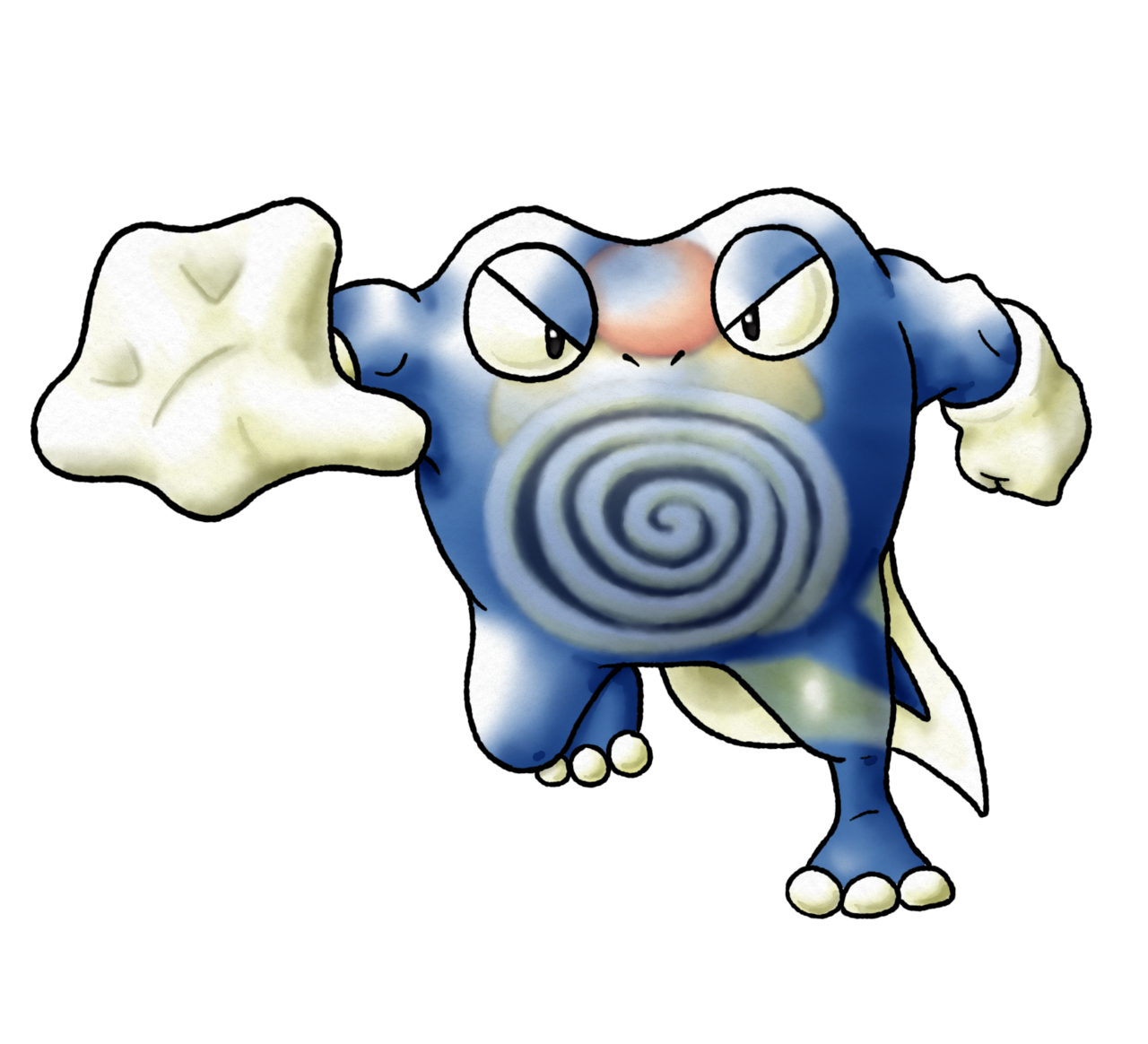 Poliwrath Pokemon PNG Isolated HD