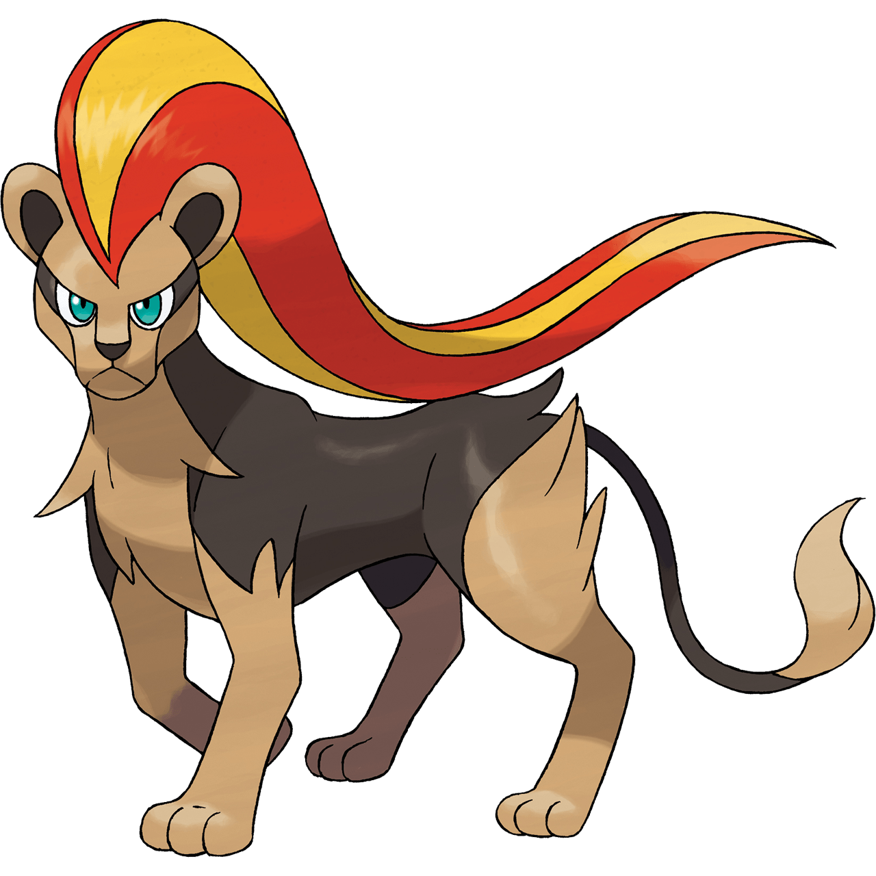 Pyroar Pokemon PNG Isolated Clipart