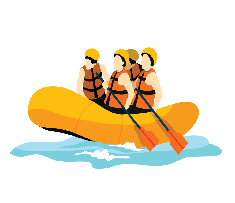 Rafting PNG Isolated File