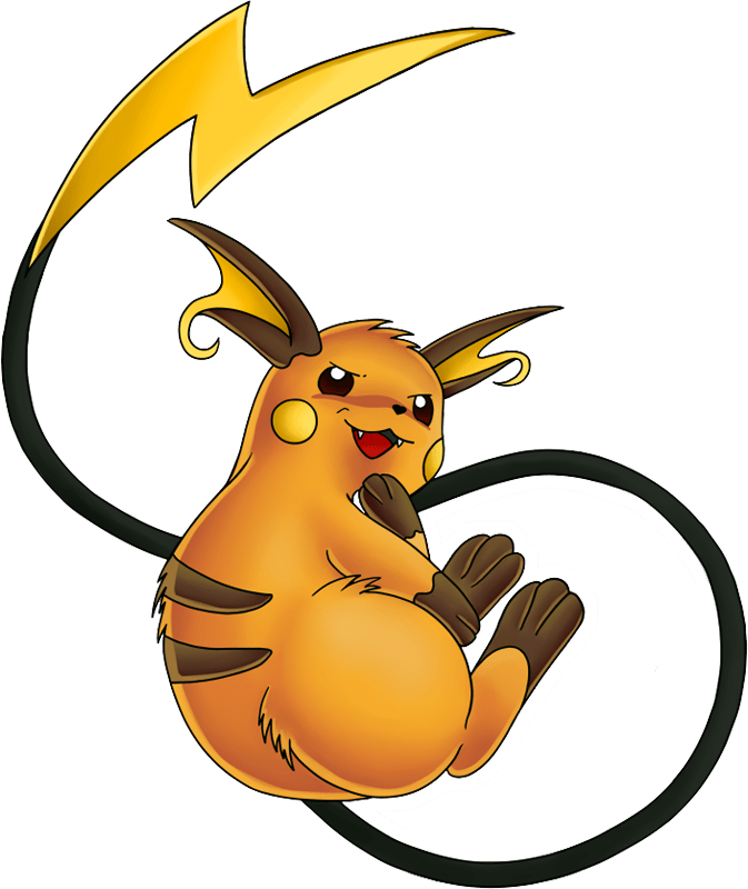Raichu Pokemon PNG Isolated Image