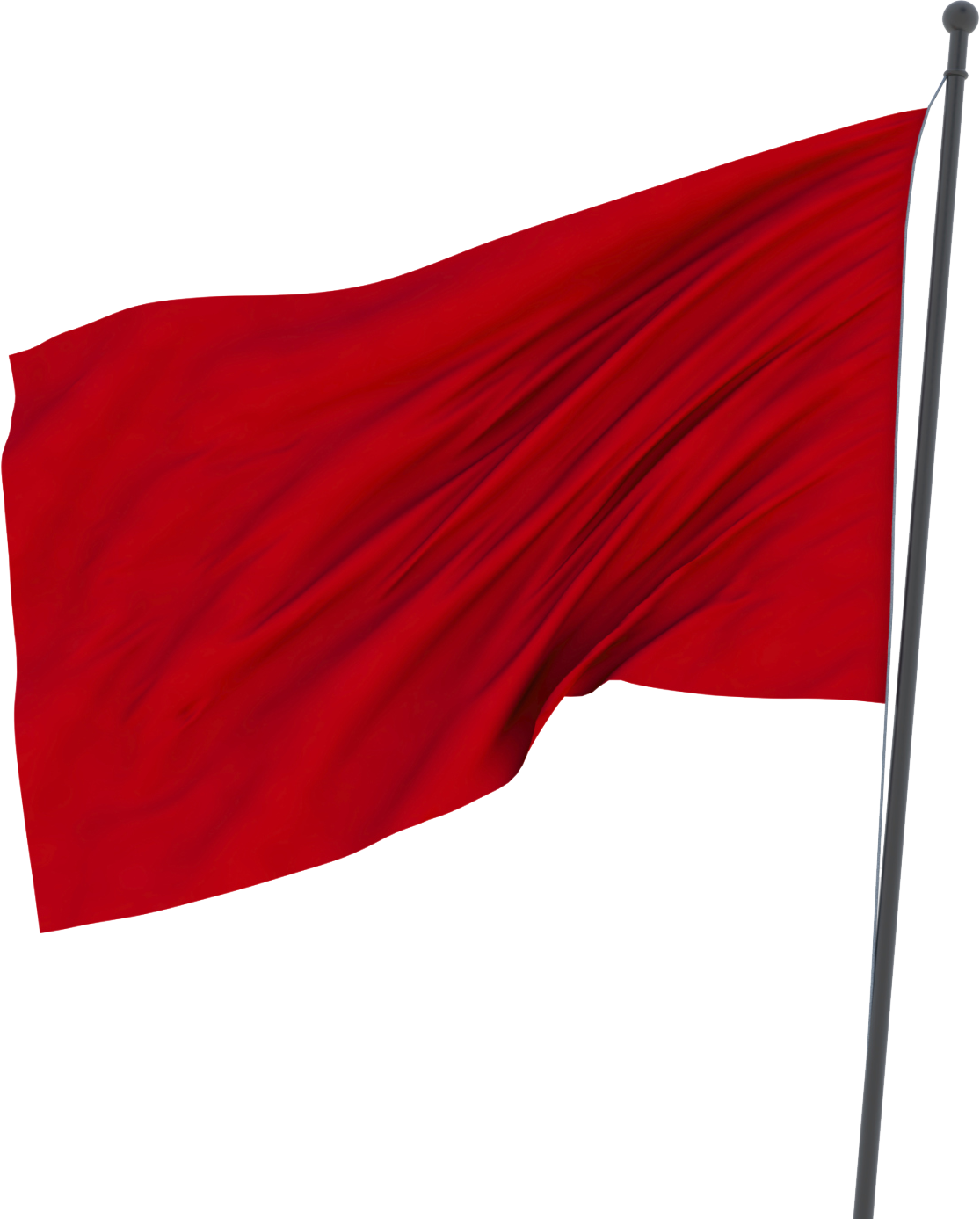 Red Square Flag PNG Pic
