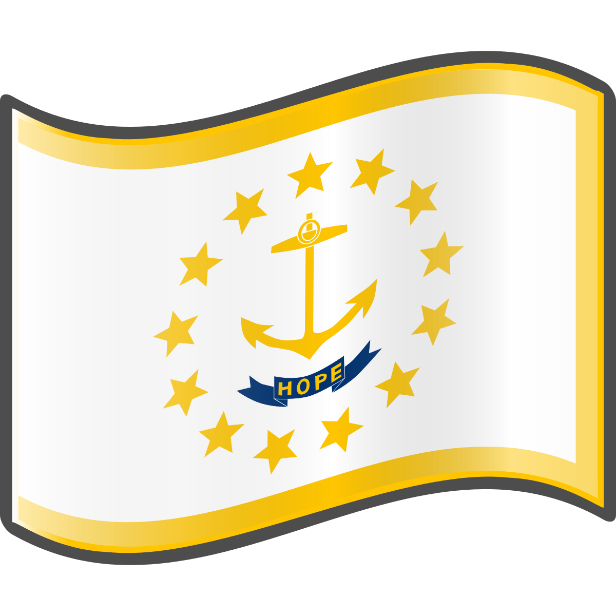 Rhode Island Flag PNG Isolated HD