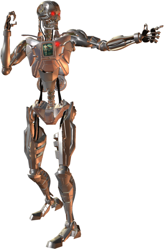 Robot Terminator PNG Isolated File