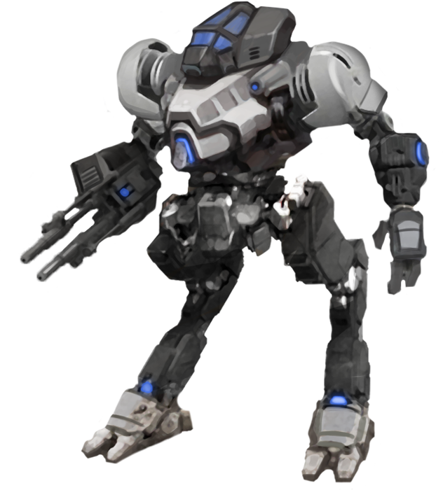 Robot with Weapon PNG HD
