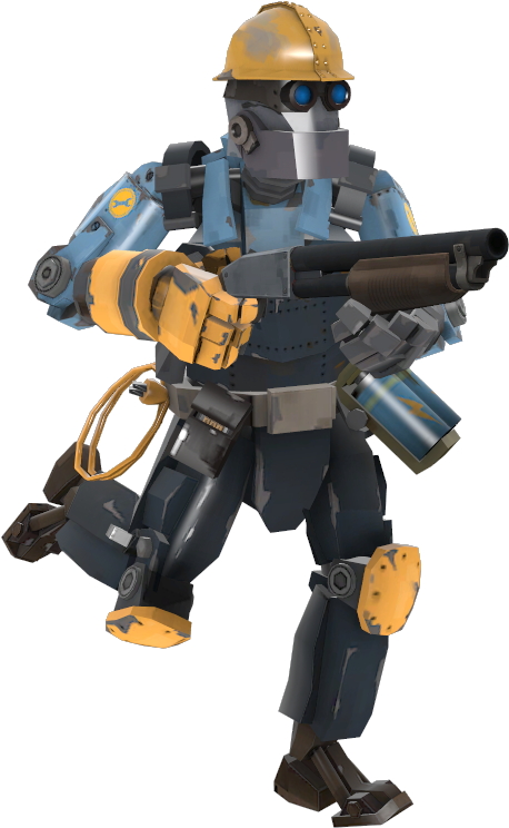 Robot with Weapon PNG Pic