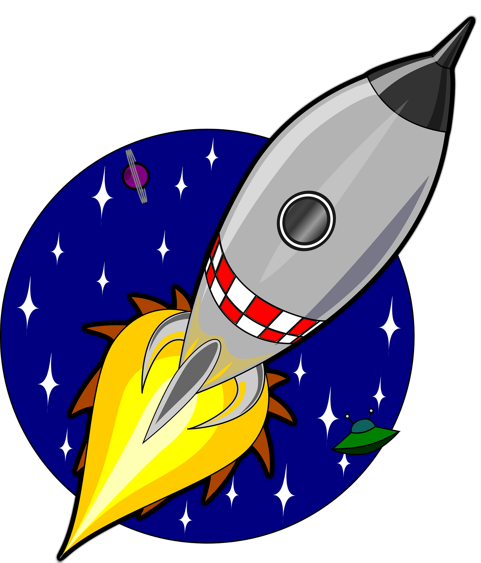 Rocket PNG Isolated Clipart