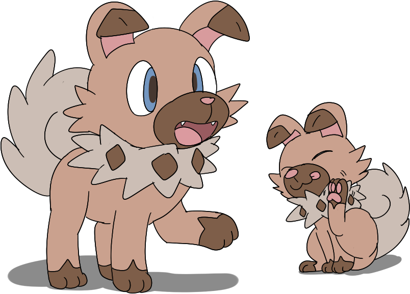 Rockruff Pokemon PNG Isolated Picture