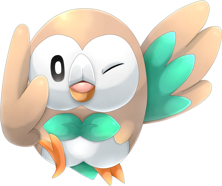 Rowlet Pokemon PNG HD Isolated