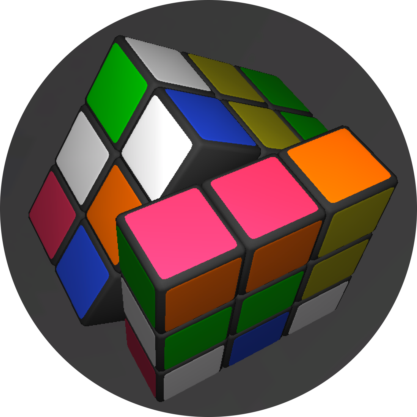 Rubik’s Cube Background Isolated PNG