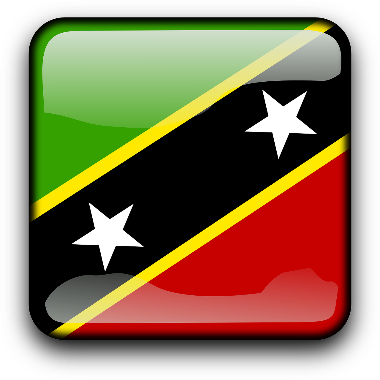 Saint Kitts And Nevis Flag PNG Isolated HD