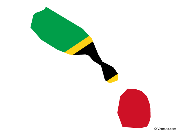 Saint Kitts And Nevis Flag PNG Picture