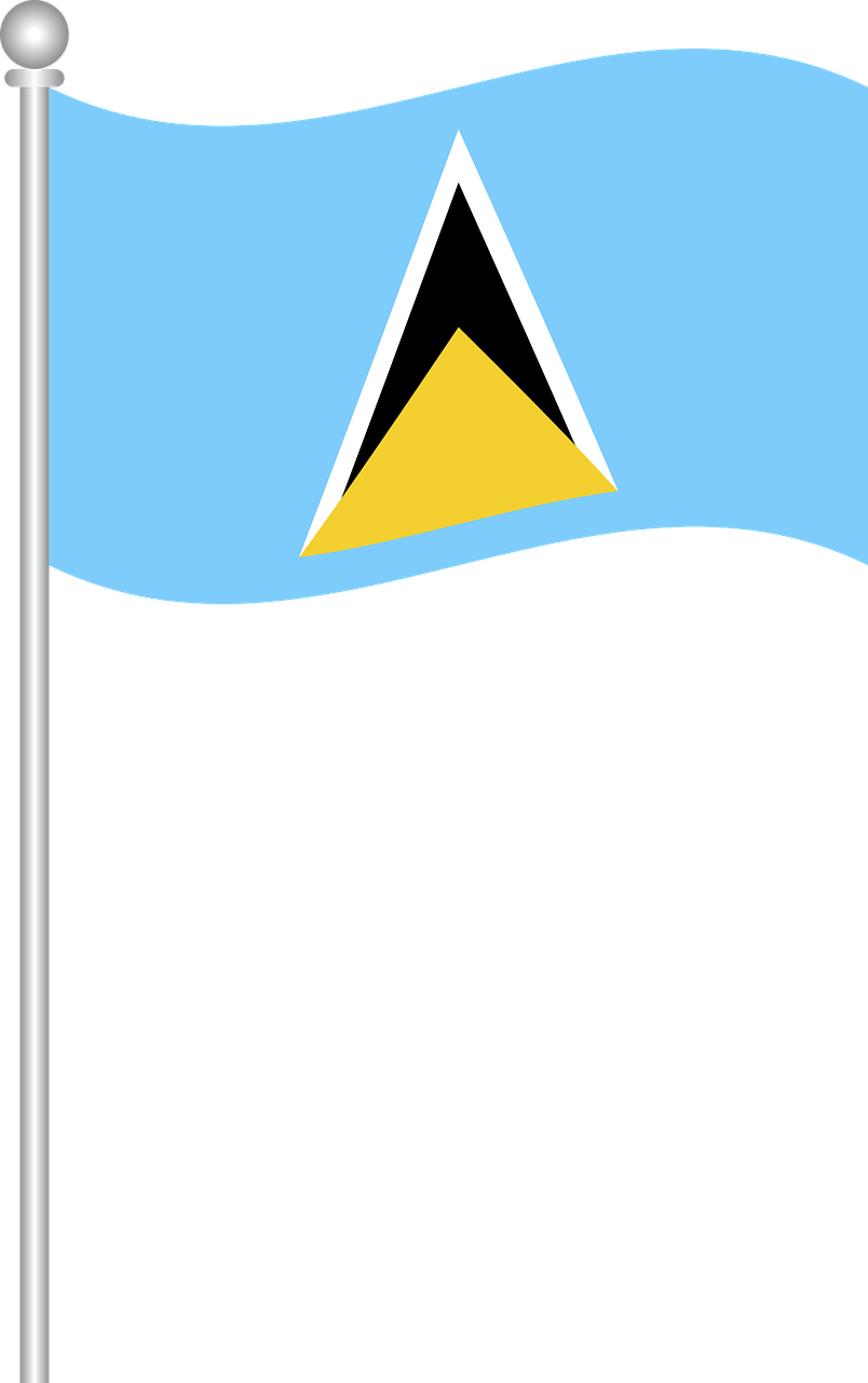 Saint Lucia Flag PNG Isolated HD