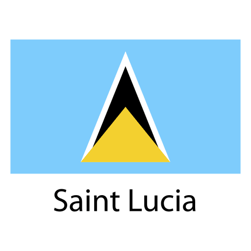 Saint Lucia Flag PNG Pic