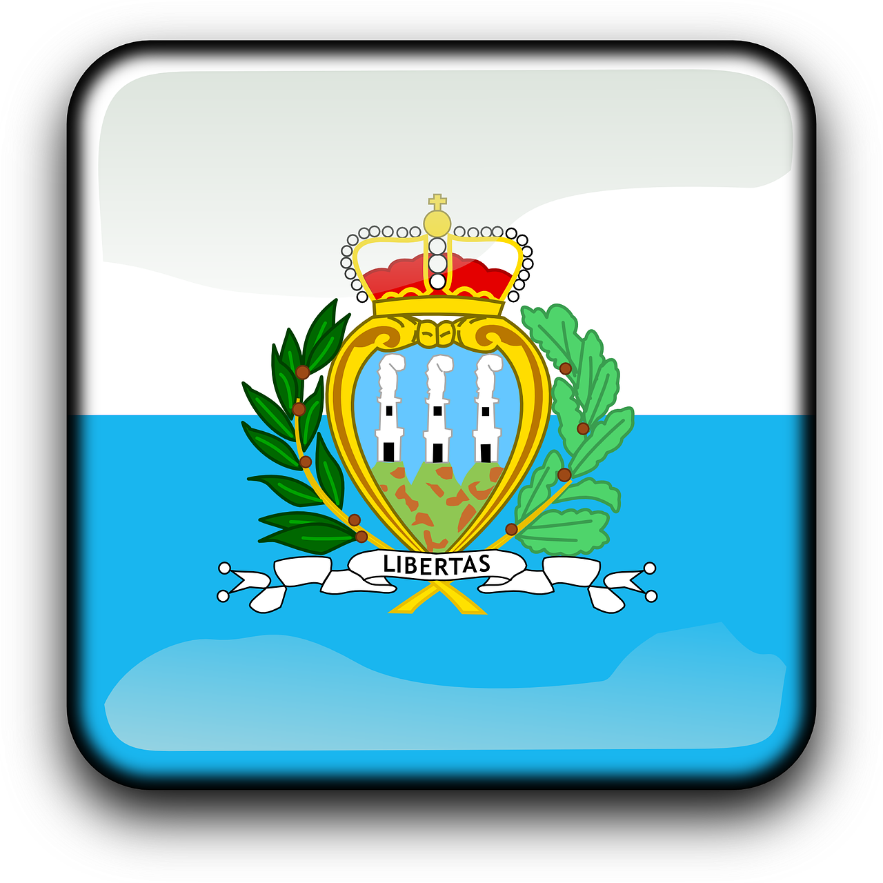 San Marino Flag PNG File