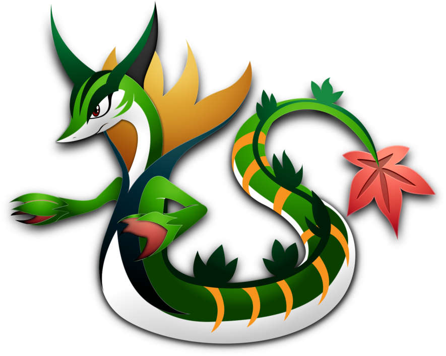 Serperior Pokemon PNG Isolated Transparent HD Photo