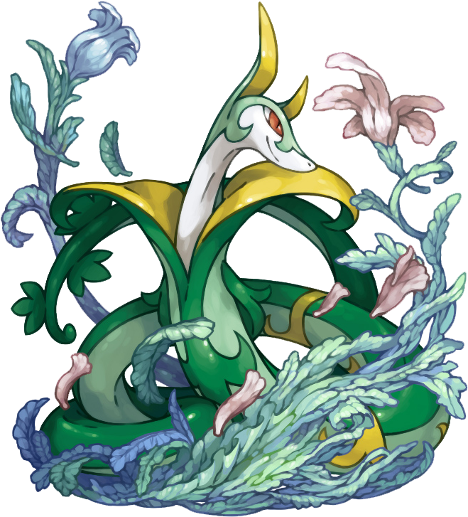 Serperior Pokemon PNG Isolated Transparent Picture