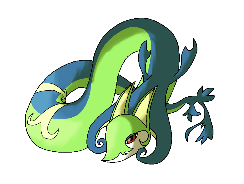 Serperior Pokemon Transparent Isolated PNG