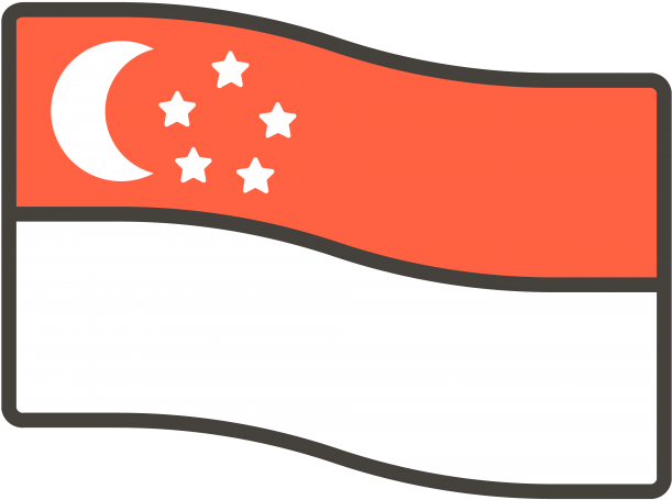 Singapore Flag PNG Isolated Photo