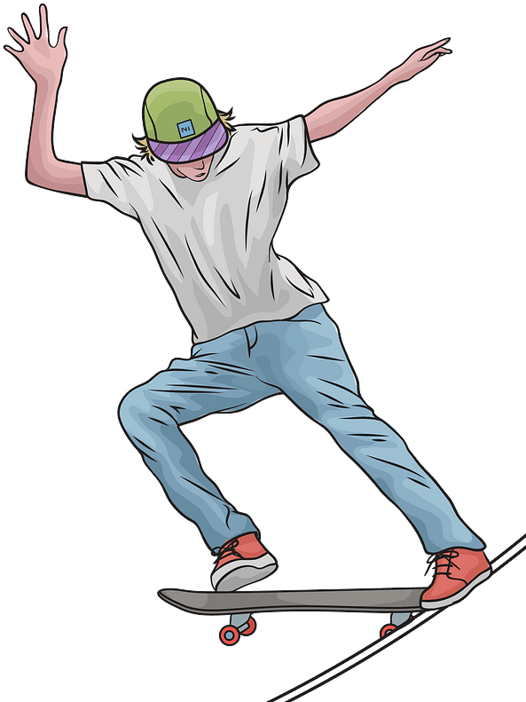Skateboarding PNG Isolated HD