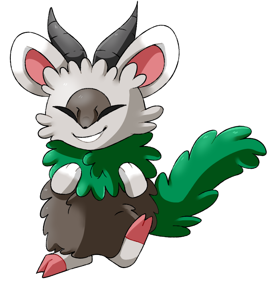 Skiddo Pokemon PNG Isolated Clipart