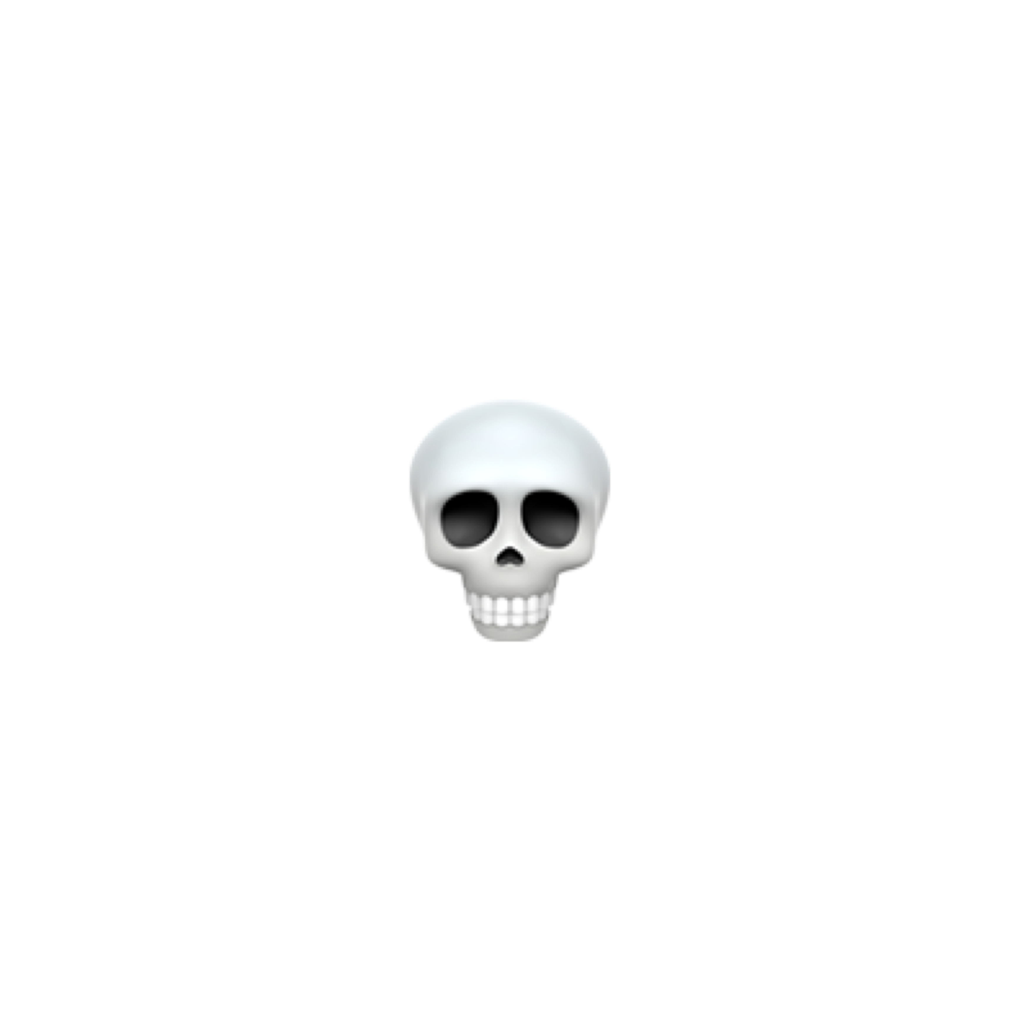 Skull Emoji PNG Isolated HD