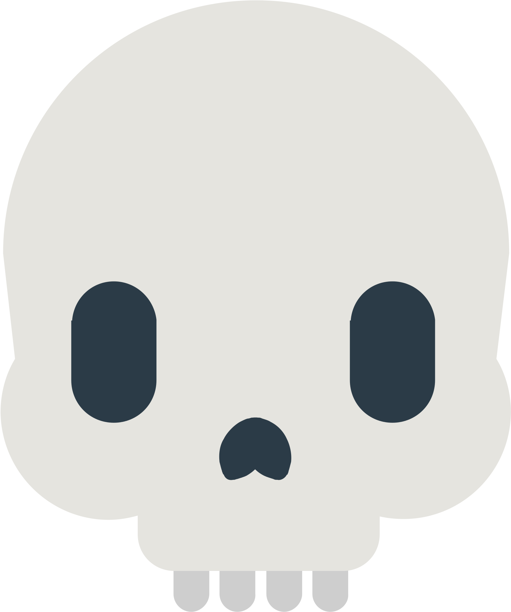 Skull Emoji PNG Isolated Pic