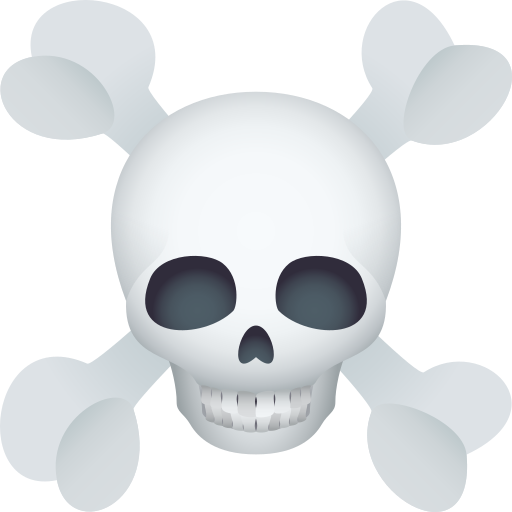 Skull Emoji PNG Transparent
