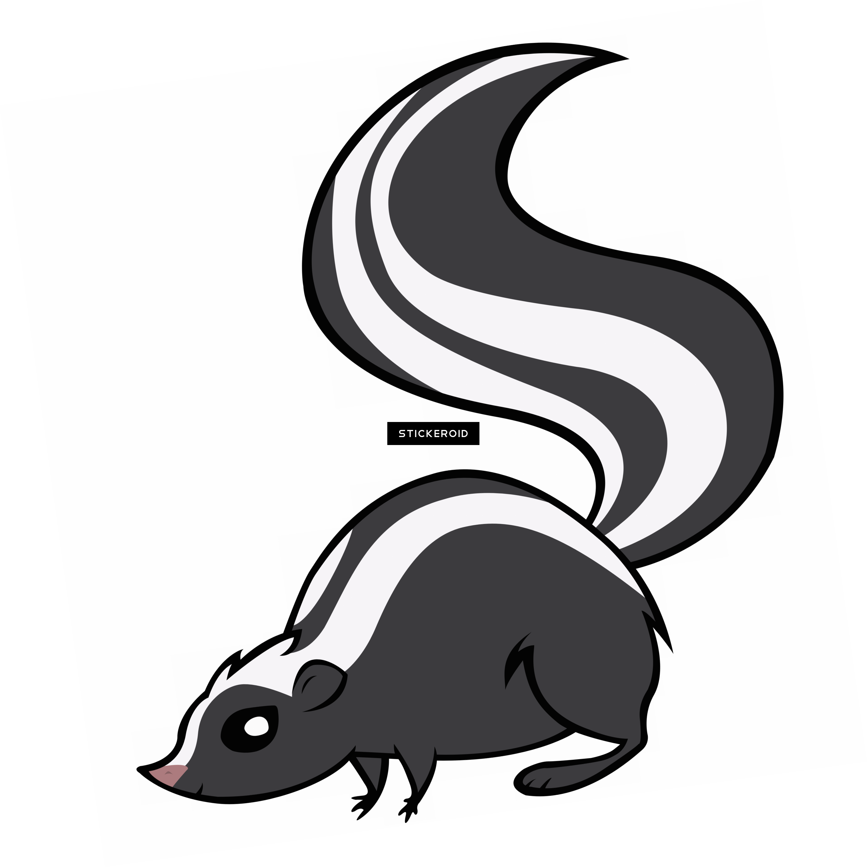 Skunk PNG Isolated Transparent Image