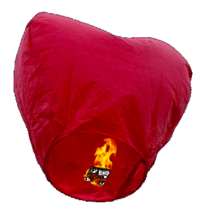 Sky Lantern Background Isolated PNG