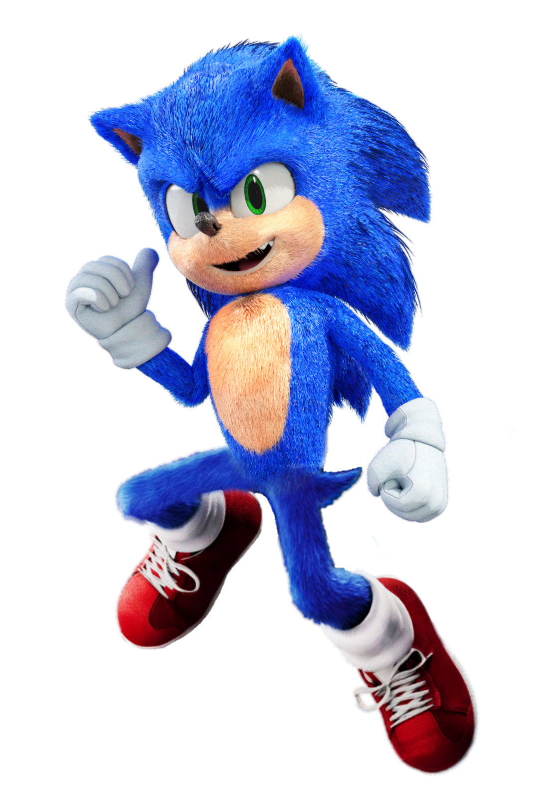 Sonic The Hedgehog Movie 2020 PNG Isolated Photo