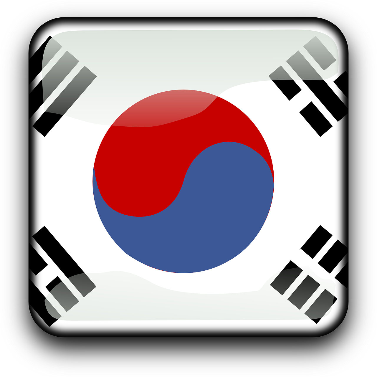 South Korea Flag PNG Isolated File