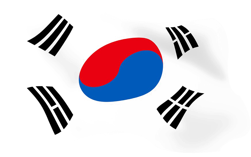 South Korea Flag PNG Isolated Photo