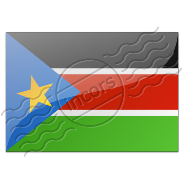 South Sudan Flag PNG Isolated Photo