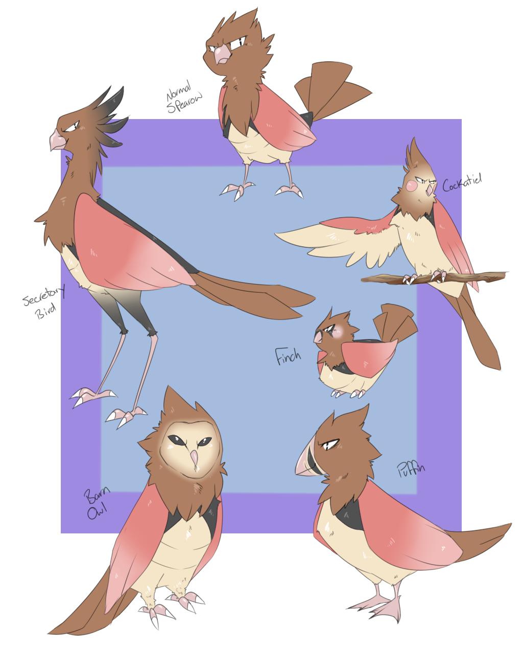 Spearow Pokemon PNG Isolated Pic