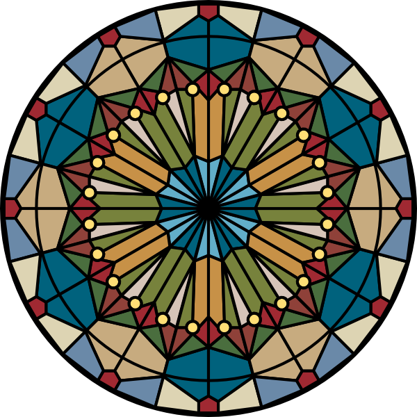 Stained Glass Art PNG HD Isolated