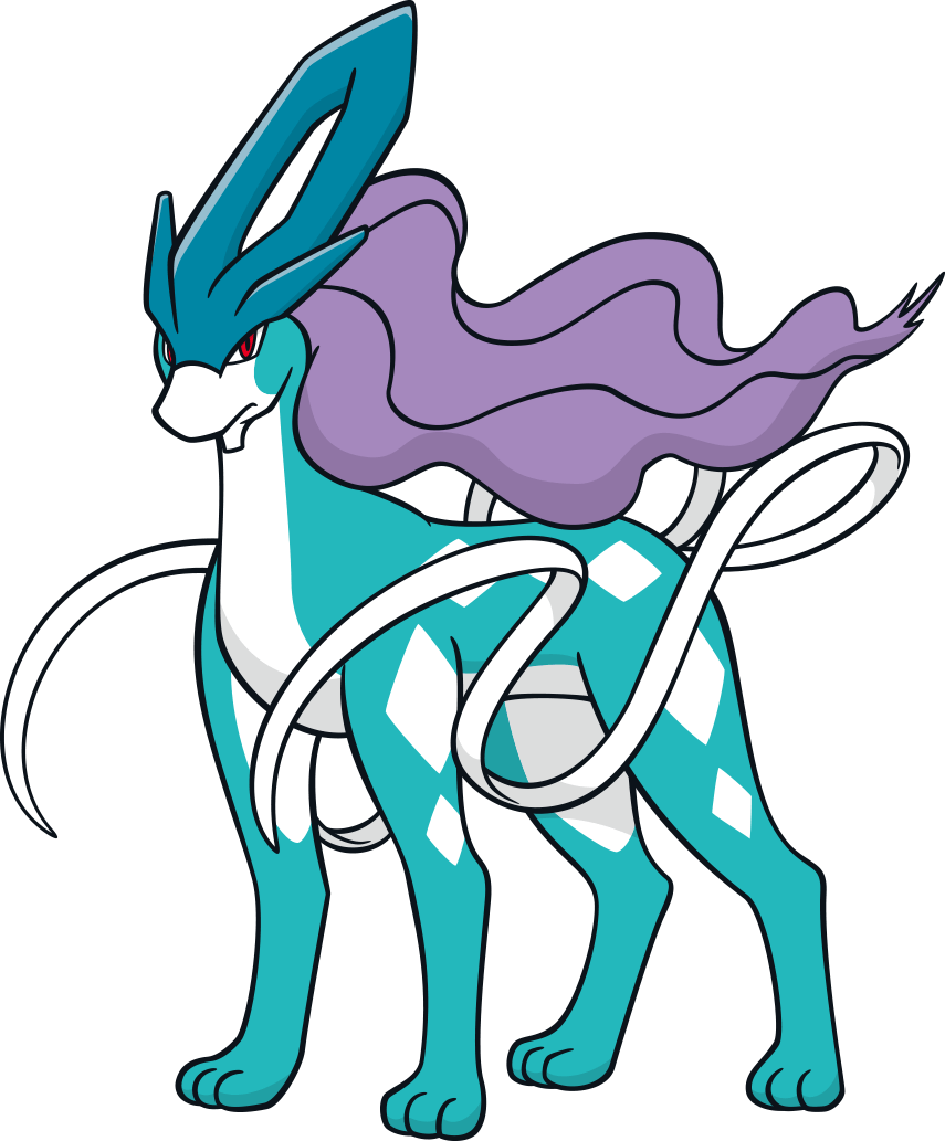 Suicune Pokemon PNG Isolated Transparent Image
