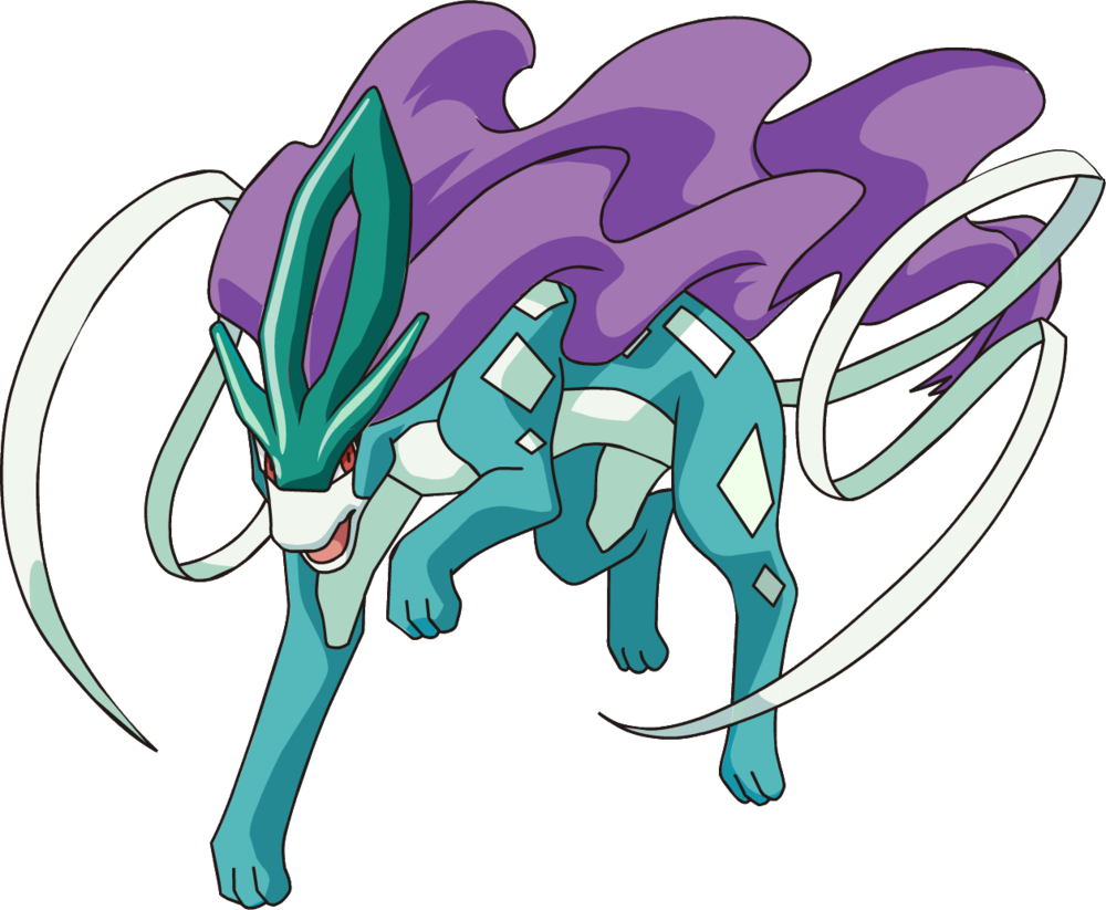 Suicune Pokemon PNG Isolated Transparent