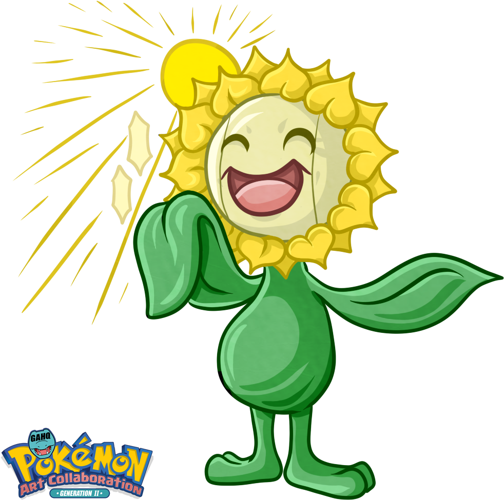 Sunflora Pokemon PNG Isolated Clipart