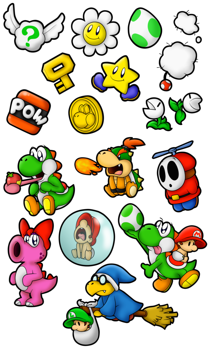 Super Mario World 2 Yoshi’s Island Download PNG Image