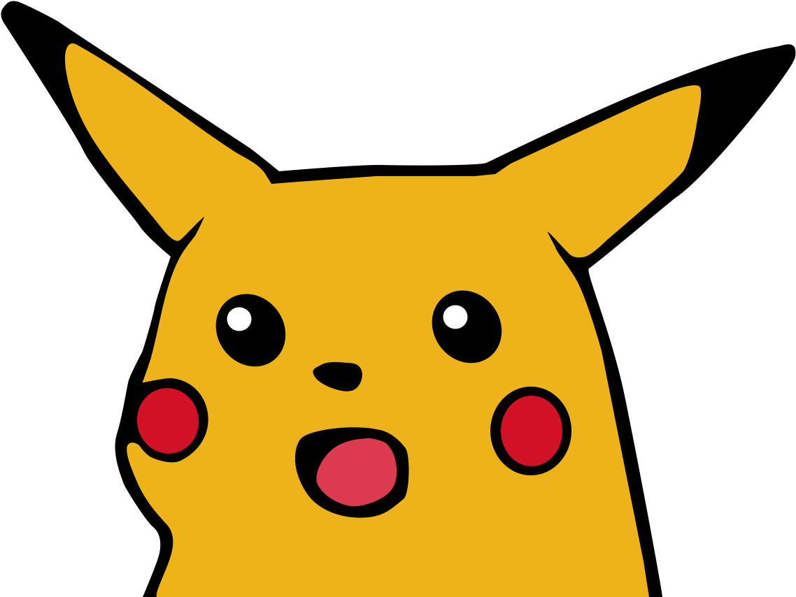 Surprised Pikachu Transparent PNG