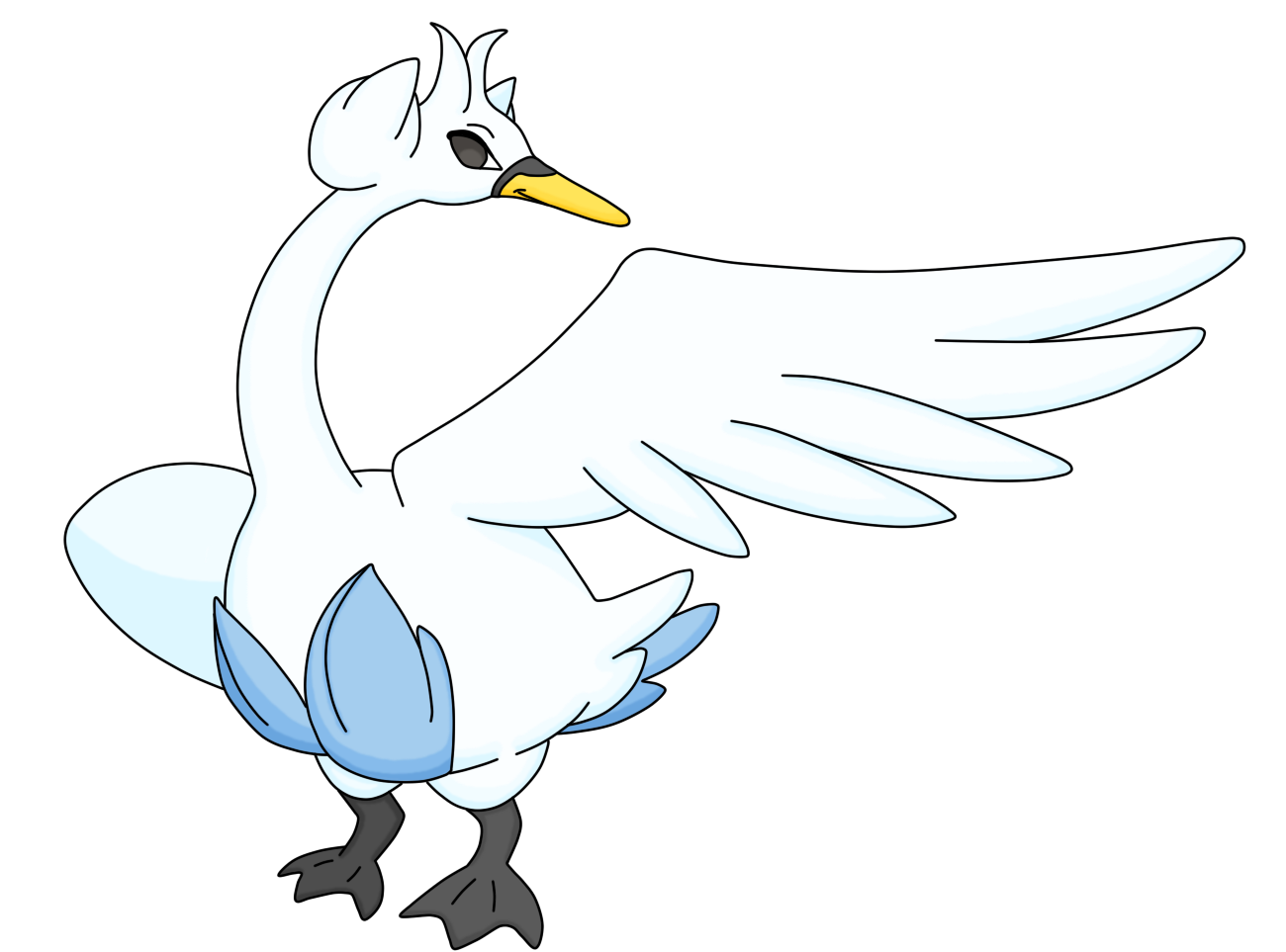 Swanna Pokemon PNG Isolated Clipart