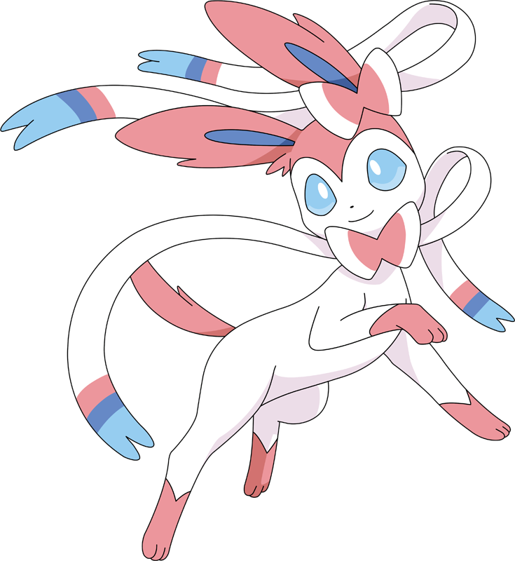 Sylveon Pokemon PNG Isolated Clipart