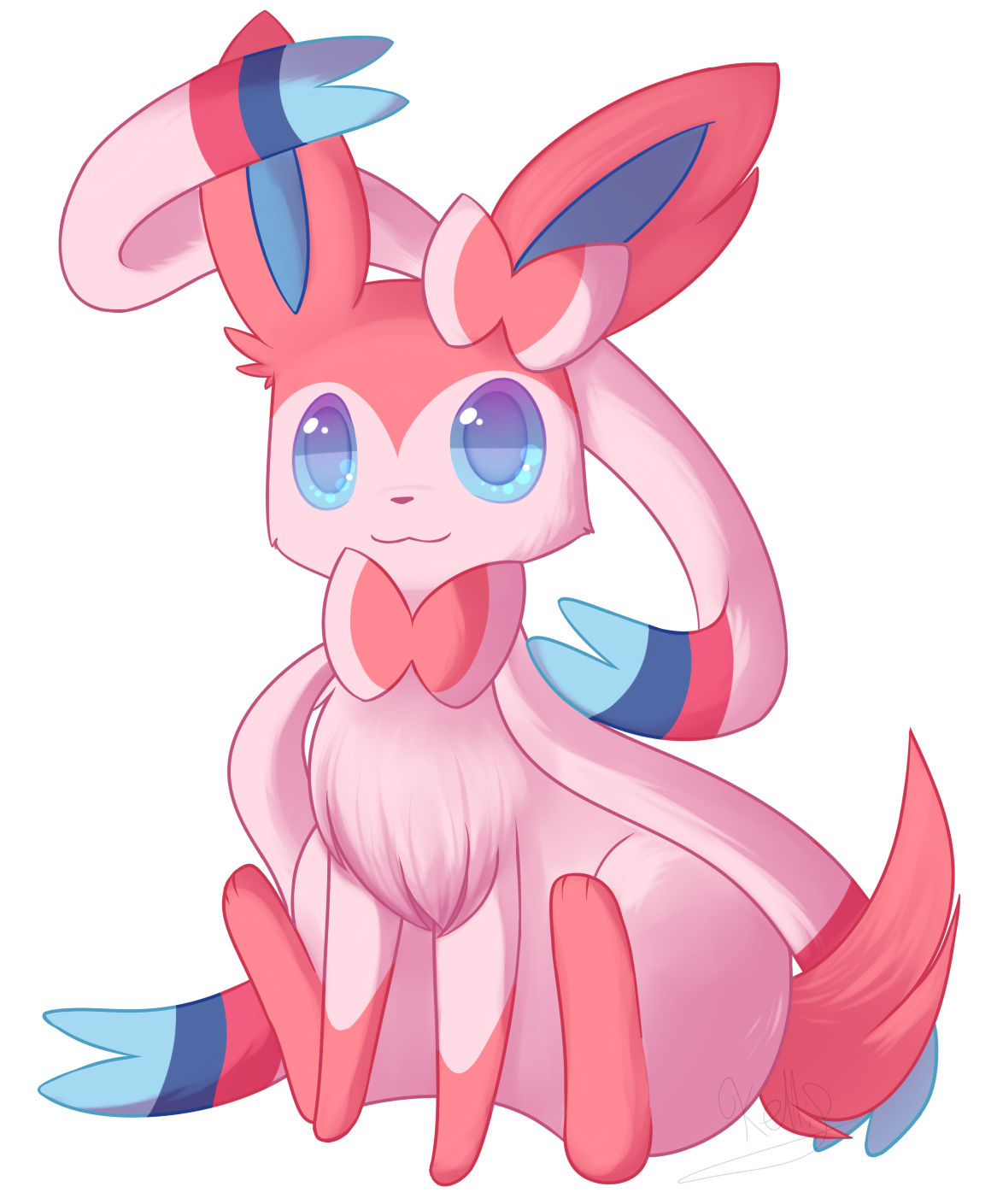 Sylveon Pokemon PNG Isolated Pic