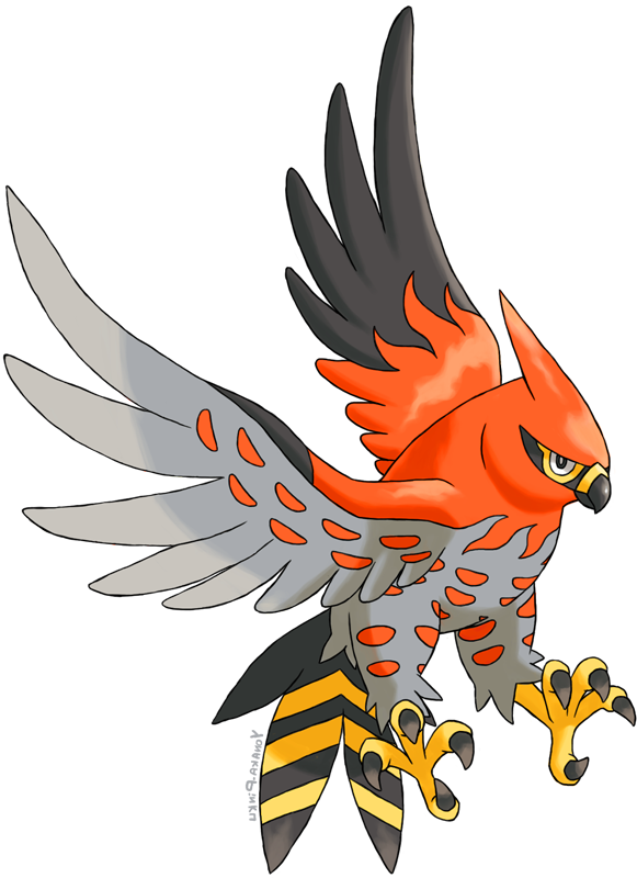 Talonflame Pokemon PNG Isolated Picture